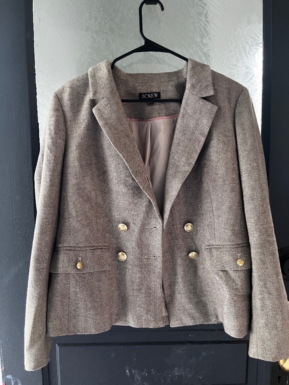 J.Crew Herringbone Tweed Blazer — Size 12